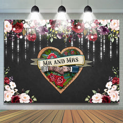 Süß Rosen Funkeln Saiten Herz Grau Hochzeit Hintergrund