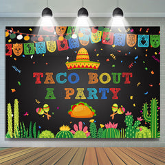 Taco Kampf A Party Sukkulenten Fiesta Urlaub Hintergrund