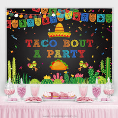 Taco Kampf A Party Sukkulenten Fiesta Urlaub Hintergrund