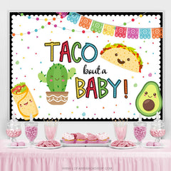 Taco Kampf A Schätzchen Fiesta Thema Babydusche Hintergrund