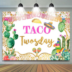 Taco Zwei Tage Mexikaner Fiesta Geburtstag Party Hintergrund
