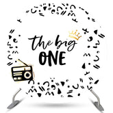 Der Groß Eins Schwarz Radio 1 Geburtstag Runden Hintergrund