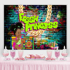 Der Frisch Prinzessin Bunt Ziegel Baby Dusche Hintergrund