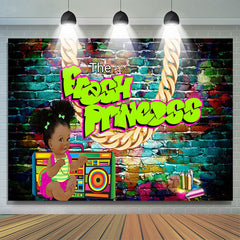Der Frisch Prinzessin Bunt Ziegel Baby Dusche Hintergrund