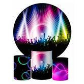 Der Neon Beleuchtung In Riegel Menge Runden Hintergrund Bausatz