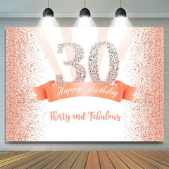 Dreißig Und Fabelhaft Rose Gold 30 Geburtstag Hintergrund