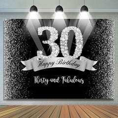 Dreißig Und Fabelhaft Silber Bokeh 30 Geburtstag Hintergrund