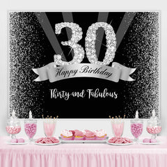 Dreißig Und Fabelhaft Silber Bokeh 30 Geburtstag Hintergrund
