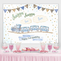 Zug Glücklich 2 Geburtstag Hintergrund für Foto-Shooting