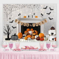 Trick Oder Behandeln Halloween Kürbis Thema Babydusche Hintergrund
