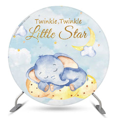 Funkeln Stern Elefant Babydusche Runden Hintergrund