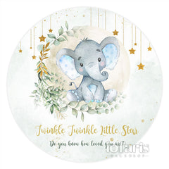 Funkeln Stern Runden Niedlich Elefant Babydusche Hintergrund
