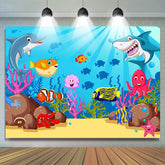 Unter Der Wasser Hai Fisch Hintergrund für Geburtstag Baby Dusche