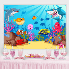 Unter Der Wasser Hai Fisch Hintergrund für Geburtstag Baby Dusche