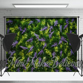 Beschwingt Lavendel Grün Pflanzen Frühling Hintergrund