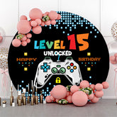 Video Spiele Stil Glücklich 15 Geburtstag Hintergrund Für Junge