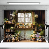 Ranke Bunt Wenig Blumen Fenster Frühling Hintergrund