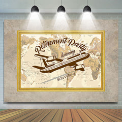 Jahrgang Flugzeug Reise Ruhestand Party Hintergrund