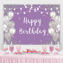 Violett Lila Silber Glücklich Geburtstag Hintergrund für Mädchen
