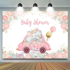 Aquarell Rosa Elefant babydusche Party Hintergrund