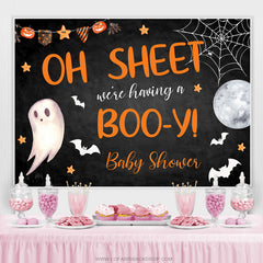 Wir Sind Haben A Booy Halloween Babydusche Hintergrund