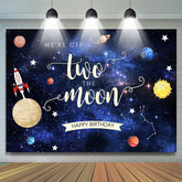 Wir Sind Aus Zwei Der Mond Glücklich Geburtstag Hintergrund Für Kind