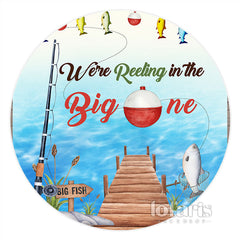 Wir Sind Zug In Groß Eins Fisch Runden Geburtstag Hintergrund