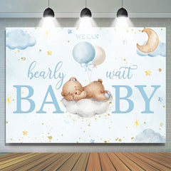 Wir Kann Bärig Warten Tragen Wolke Babydusche Hintergrund