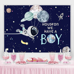 Astronaut Junge babydusche Hintergrund für Foto-Shooting