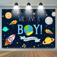Wir Haben A Junge Raum Thema babydusche Hintergrund Für Junge