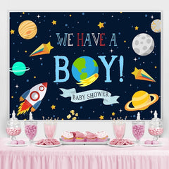 Wir Haben A Junge Raum Thema babydusche Hintergrund Für Junge