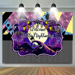 Willkommen Alptraum Halloween Babydusche Hintergrund