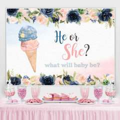 Was Wille Baby Sei Eiscreme Blumen Hintergrund für babydusche Party