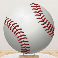 Weiß Und Rot Baseball Runden Glücklich Geburtstag Hintergrund