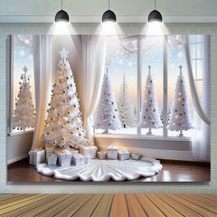 Weiß Weihnachten Baum Windows Foto-Shooting Hintergrund