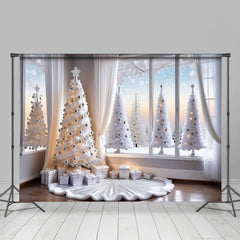 Weiß Weihnachten Baum Windows Foto-Shooting Hintergrund