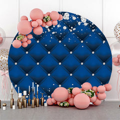 Weiß Diamant Blau Textur Geburtstag Party Runden Hintergrund