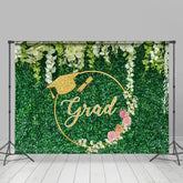 Weiß Blumen Und Grün Blätter 2024 Grad Party Hintergrund