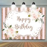 Weiss Blumen Rosa Und Rose Gold Bokeh Geburtstag Hintergrund