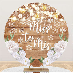 Weiß Blumen Winter Schneeflocke Runden Hochzeit Hintergrund