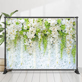 Weiß Grün Blumen Wand Romantisch Hochzeit Hintergrund