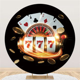 Weiß Poker Und Gold Münze Runden Schwarz Geburtstag Hintergrund