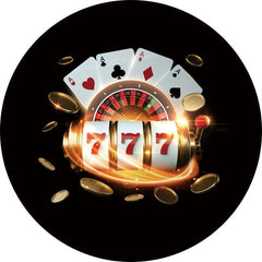 Weiß Poker Und Gold Münze Runden Schwarz Geburtstag Hintergrund