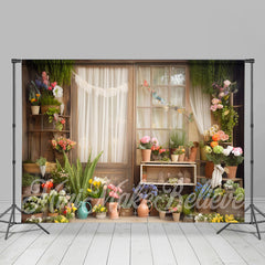 Weiß Bildschirm Tür Hölzern Gestell Blumen Frühling Hintergrund