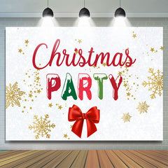 Weiß Schneeflocke Bogen Binden Party Weihnachten Hintergrund