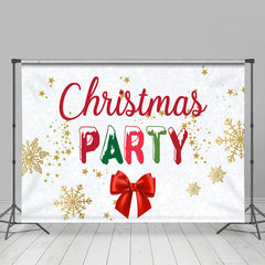 Weiß Schneeflocke Bogen Binden Party Weihnachten Hintergrund