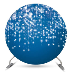 Weiß Saiten Blau Bokeh Kreis Hintergrund Für Party
