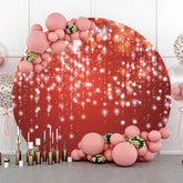 Weiß Saiten Rot Bokeh Kreis Hintergrund Für Geburtstag