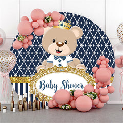 Weiß Streifen Braun Tragen Babydusche Kreis Hintergrund