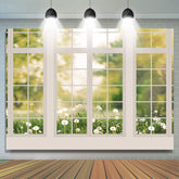 Weiss Fenster Blume Glücklich Geburtstag Hintergrund Für Mädchen